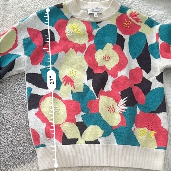 & OTHER STORIES Floral Patterned Sweater 100% cotton size XS - Picture 12 of 13